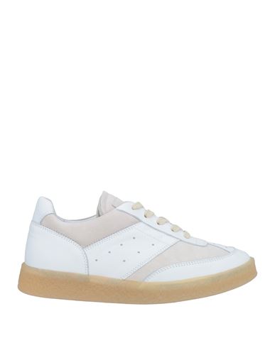 Shop Mm6 Maison Margiela Woman Sneakers White Size 8 Soft Leather