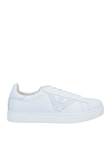 Emporio Armani Woman Sneakers White Size 10.5 Soft Leather