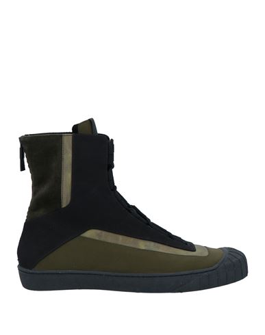 Emporio Armani Woman Ankle Boots Military Green Size 9.5 Textile Fibers