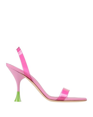 3juin Woman Sandals Fuchsia Size 8.5 Textile Fibers In Pink