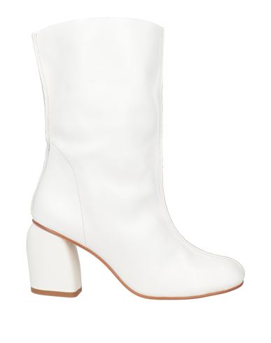 MANUFACTURE D'ESSAI MANUFACTURE D'ESSAI WOMAN ANKLE BOOTS WHITE SIZE 11 CALFSKIN