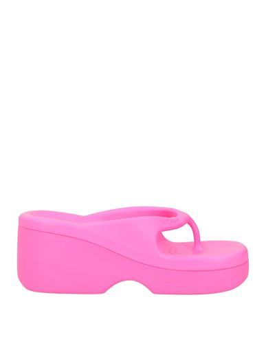 Forbitches Woman Thong Sandal Fuchsia Size 11-13 Rubber In Pink