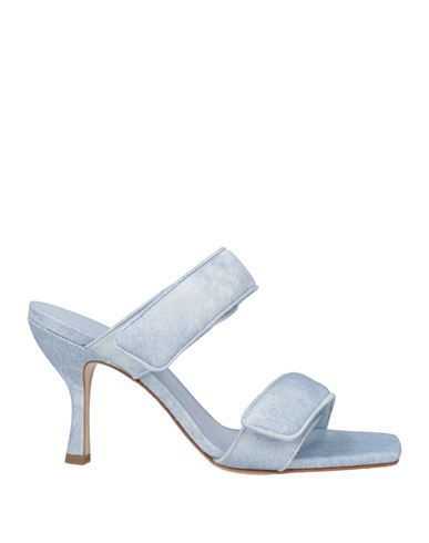 Gia Borghini Woman Sandals Light Blue Size 11 Textile Fibers