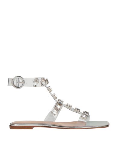 Gianvito Rossi Woman Sandals Transparent Size 8 Soft Leather, Rubber