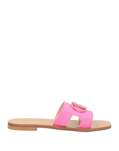 Liu •jo Woman Sandals Fuchsia Size 7 Soft Leather In Pink