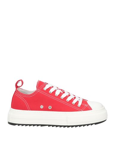 Dsquared2 Man Sneakers Red Size 7 Textile Fibers