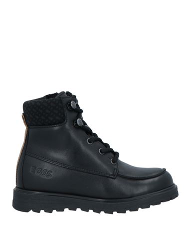 Hugo Boss Babies' Boss Toddler Boy Ankle Boots Black Size 10.5c Soft Leather, Textile Fibers