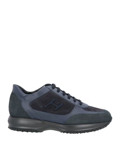 Shop Hogan Man Sneakers Navy Blue Size 8.5 Soft Leather