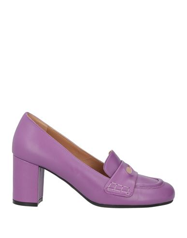 Shop Roberto Festa Woman Loafers Purple Size 8 Soft Leather