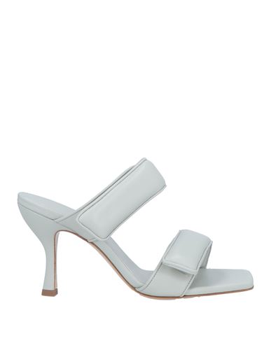 Gia Borghini Woman Sandals Light Grey Size 10 Soft Leather