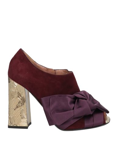 Pollini Woman Pumps Burgundy Size 9.5 Soft Leather In Red