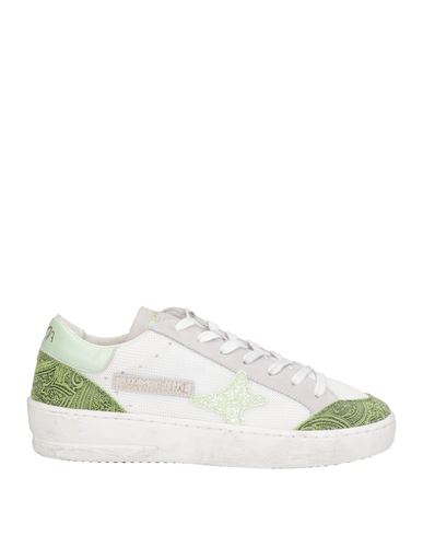 Ama Brand Woman Sneakers Green Size 7 Textile Fibers In White