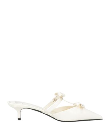 Shop Valentino Garavani Woman Mules & Clogs White Size 8 Soft Leather