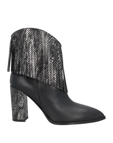 Shop Manila Grace Woman Ankle Boots Black Size 8 Soft Leather
