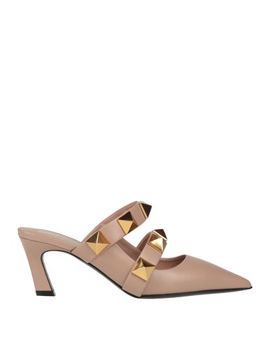 Valentino Garavani Woman Mules & Clogs Blush Size 6.5 Soft Leather In Pink