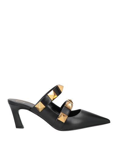 Valentino Garavani Woman Mules & Clogs Black Size 5.5 Soft Leather In Black