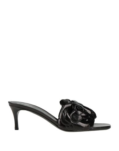 Valentino Garavani Woman Sandals Black Size 8 Soft Leather