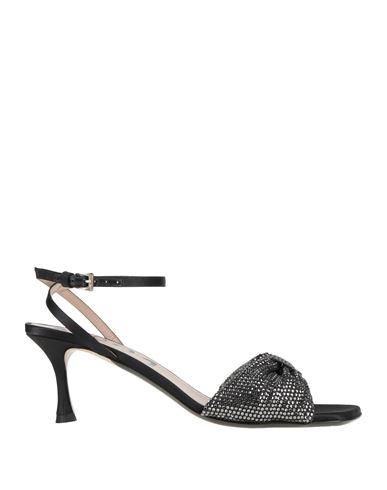 N°21 Woman Sandals Black Size 8 Textile Fibers In Black