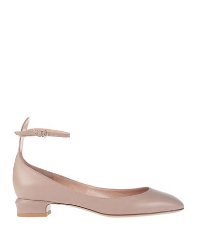 Valentino Garavani Woman Ballet Flats Blush Size 10 Leather In Pink