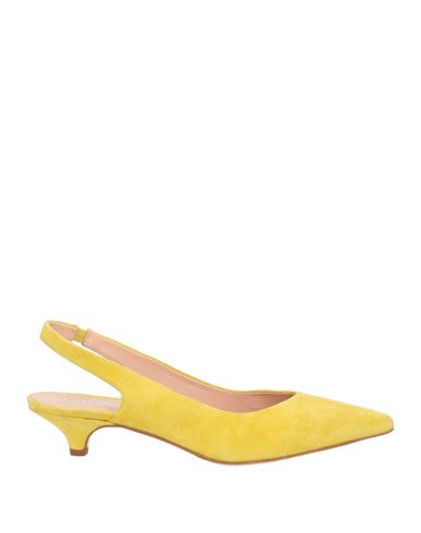 ERMANNO DI ERMANNO SCERVINO ERMANNO DI ERMANNO SCERVINO WOMAN PUMPS YELLOW SIZE 9 SOFT LEATHER