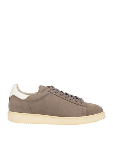 Shop Brunello Cucinelli Man Sneakers Dove Grey Size 9 Soft Leather