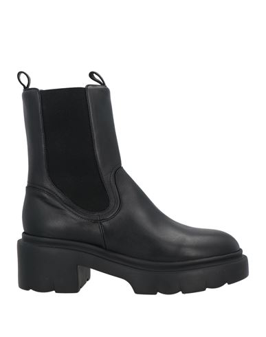 Shop Pomme D'or Woman Ankle Boots Black Size 8 Soft Leather, Elastic Fibres