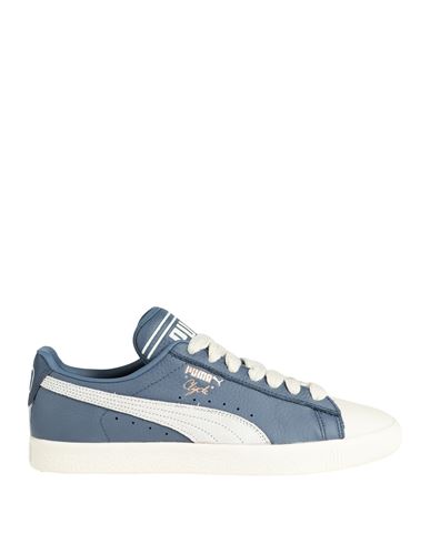 Puma Clyde Q3 Rhuigi Man Sneakers Slate Blue Size 9 Soft Leather, Textile Fibers