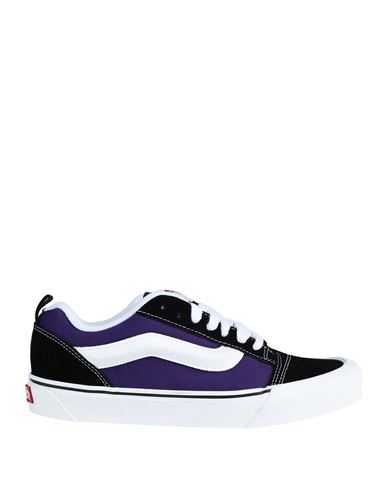Vans Knu Skool Woman Sneakers Purple Size 9.5 Soft Leather In Navy/true White