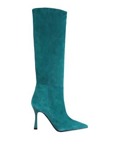 Bianca Di Woman Knee Boots Deep Jade Size 10 Soft Leather In Green