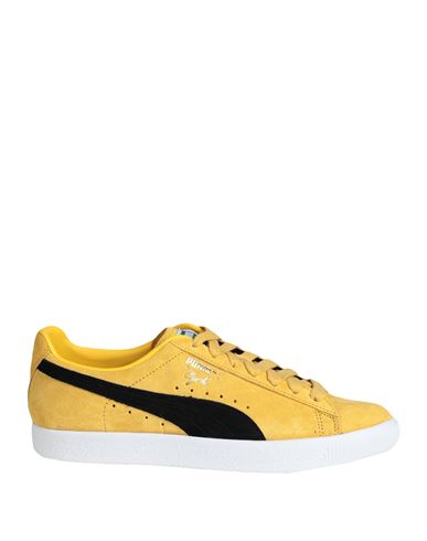 Shop Puma Clyde Og Man Sneakers Ocher Size 9 Soft Leather In Yellow