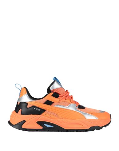 Puma Rs-trck Metallic Man Sneakers Orange Size 9 Soft Leather, Textile Fibers