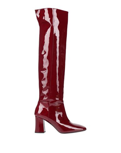Mauro Grifoni Woman Knee Boots Burgundy Size 10 Soft Leather In Red