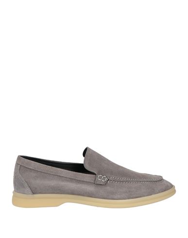 Buscemi Man Loafers Lead Size 13 Soft Leather In Grey