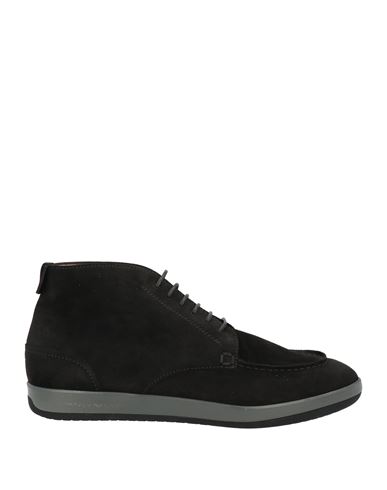 Emporio Armani Man Sneakers Black Size 12 Soft Leather