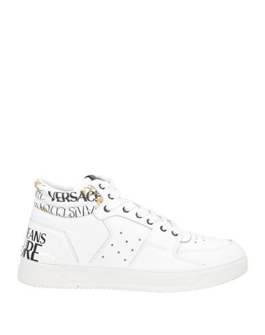 Versace Jeans Couture Man Sneakers White Size 12 Soft Leather