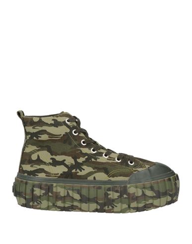 Diesel Woman Sneakers Military Green Size 5 Cotton