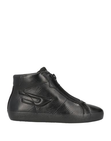 Diesel Man Sneakers Black Size 7.5 Bovine Leather