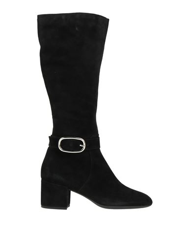 Geox Woman Knee Boots Black Size 8 Goat Skin