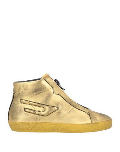 Diesel Woman Sneakers Gold Size 6 Calfskin