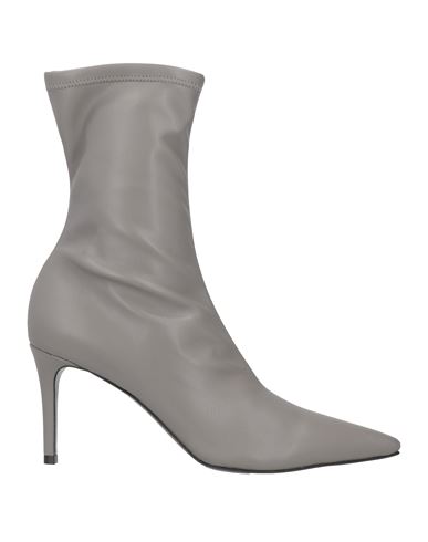 Shop Stella Mccartney Woman Ankle Boots Grey Size 8 Textile Fibers