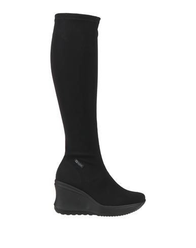 Agile By Rucoline Woman Knee Boots Black Size 9 Textile Fibers
