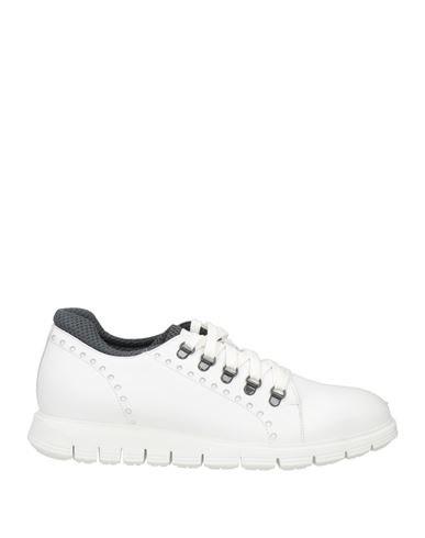 Shop A.testoni A. Testoni Man Sneakers White Size 8 Calfskin