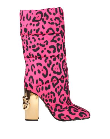 Dolce & Gabbana Woman Boot Fuchsia Size 7.5 Nylon In Pink