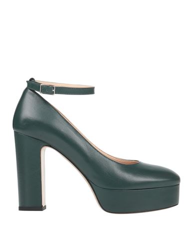 Shop P.a.r.o.s.h P. A.r. O.s. H. Woman Pumps Dark Green Size 10 Soft Leather