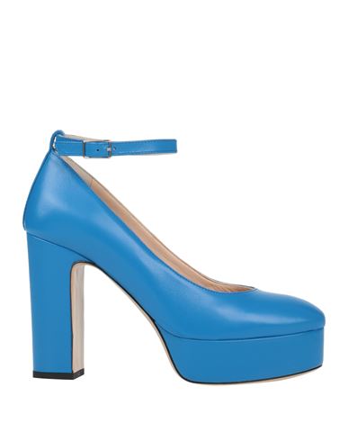 Shop P.a.r.o.s.h P. A.r. O.s. H. Woman Pumps Azure Size 7 Soft Leather In Blue