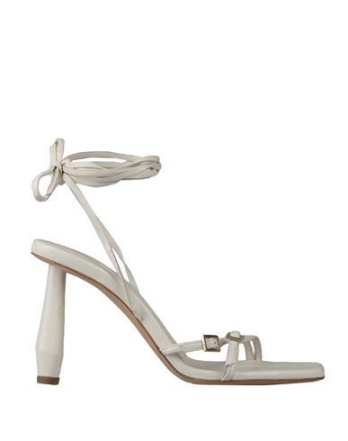 Ilio Smeraldo Woman Sandals Ivory Size 9 Soft Leather In White