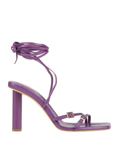 Ilio Smeraldo Woman Sandals Purple Size 9 Soft Leather