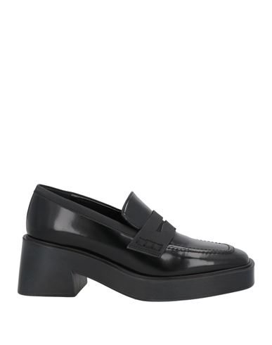 Lorenzo Mari Woman Loafers Black Size 11 Textile Fibers