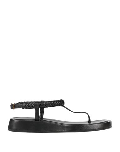 Gia Rhw Gia / Rhw Woman Thong Sandal Black Size 10 Soft Leather