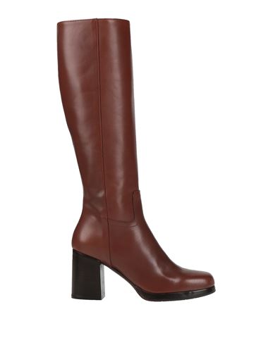 Le Pepite Woman Knee Boots Tan Size 7 Calfskin In Brown